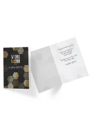 Kukartka Karnet Imieniny - czarno z�oty PR-276
