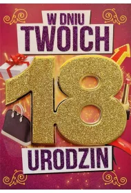 Yeku Karnet Urodziny 18 damskie