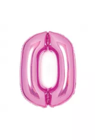 Amscan Balon foliowy cyfra 0 rowa 47x66cm
