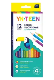 Noster Kredki o��wkowe tr�jk�tne 12 kolor�w