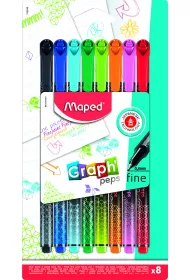 Maped Cienkopis Graph Peps Deco 8 szt.