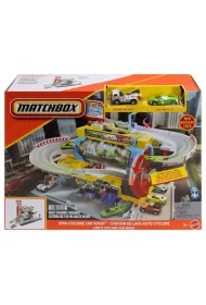 Matchbox. Myjnia Turbo Cyklon z 2 autkami Mattel
