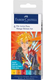 Faber-Castell Pitt artist pen manga etui shonen 6 szt.