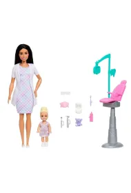 Barbie Dentystka Zestaw 2 (Lalka brunetka) Mattel