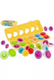 Ukadanka edukacyjna sorter dopasuj ksztaty jajka 12 sztuk