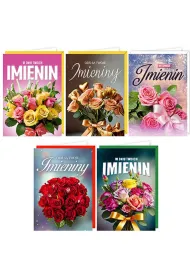 Karnet B6 Imieniny t�oczone lub z�ocone mix