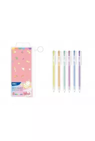 D�ugopisy �elowe 0.5mm 6 szt mix kolor�w DELI