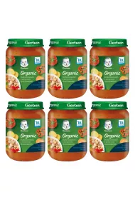Gerber Organic Obiadek sodkie ziemniaki z warzywami i kurczakiem dla niemowlt po 10 miesicu Zgrzewka 6 x 190 g Bio