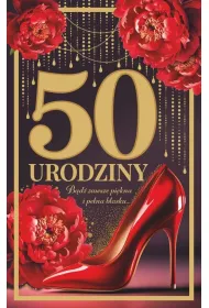 Art Nuvo Karnet 50 urodziny damskie z�ocone (13x20,5cm) UCK-02