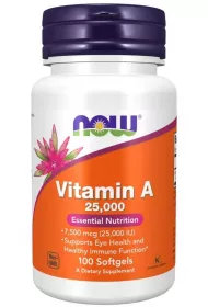 Now Foods Witamina A 25000 IU Suplement diety 100 kaps.