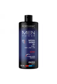 4organic Men Power el pod prysznic Sport 3 in 1 500 ml