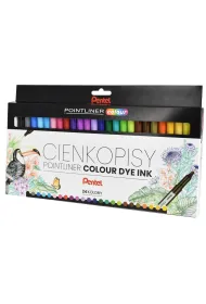 Pentel CIENKOPIS 24KOL 0.4 FIB PEN S40-ST24PL WB