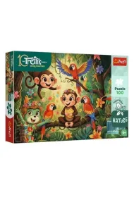 Puzzle 100 Rodzina Treflik�w Ma�pki TREFL