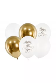 PartyDeco Balony Happy Birthday To You 30 cm