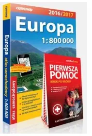 Europa Atlas Samochodowy 1:800 000 + Pierwsza Pomoc - WYDANIE 2016/2017