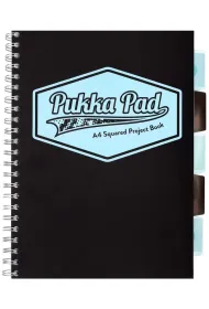 Pukka Pad Project Book A4 Black & Blue Sky kratka, 80g 100 kartek