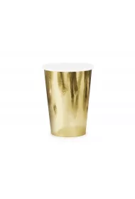 PartyDeco Kubeczki z�ote 220ml 6 szt.