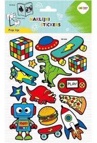 Happy Color Naklejki 3D POP UP - Cool Toys 146x240 mm