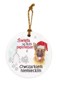 Kukartka Zawieszka ceramiczna Bo�e Narodzenie Owczarek niem