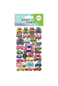 Happy Color Naklejki 3D PUFFY-Cars 10x20cm