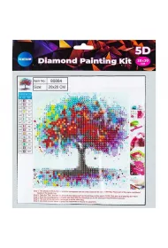 Centrum Diamentowa mozaika 5D - Red tree 20x20cm