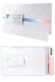 Kukartka Zaproszenie ZP-015 Chrzest 5 szt.