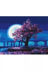Malowanie po numerach - Paint it! Drzewo wi�ni w pe�ni 40x50cm