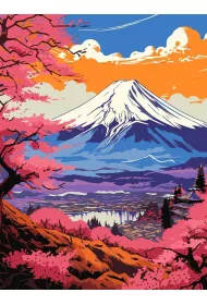 Ideyka Malowanie po numerach - Magiczne Fuji 30x40cm