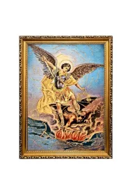Obraz Haftowany Micha� Archanio� 42x32cm