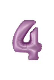 Godan Balon foliowy Smart cyfra 4 lawendowy matowy 76cm
