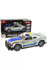 Auto Policja 1:14 �wiat�o i d�wi�k srebrne LeanToys
