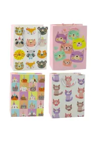 LeanToys Torebka prezentowa brokatowa mix 23x18x10.5cm