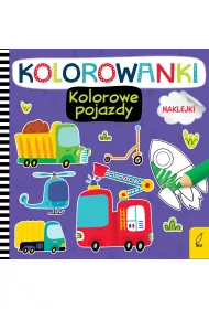 Kolorowanki z naklejkami. Kolorowe pojazdy
