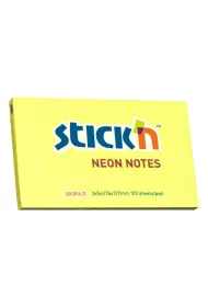 Stickn Notes samoprzylepny neon ��ty 12.7 x 7.6 cm