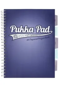Pukka Pad Project Book A4 Navy Granatowy kratka, 80g 100 kartek