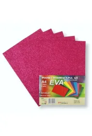 Penword Pianka brokatowa A4 Eva fuksja biodegradowalna 5 szt.