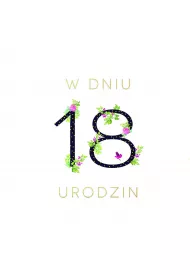 Clear Creations Karnet Swarovski kwadrat Urodziny 18 CL1818_PO