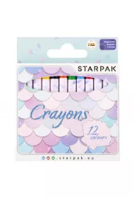 Kredki woskowe 12 kolorw Syrenka STARPAK 536295 12 szt.