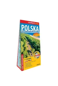 Polska laminowana mapa samochodowa 1:750 000