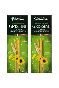 NaturaVena Paluszki chlebowe Grissini z olejem sonecznikowym Zestaw 2 x 125 g