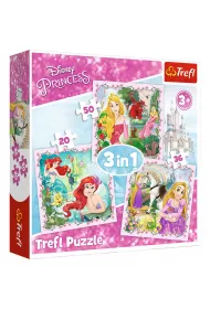 Puzzle 3w1 Roszpunka, Aurora i Arielka Trefl