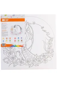 Podobrazie bawe�niane 25x25, tablica malarska MDF z nadrukiem, Ko�, Happy Color