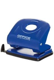 Office Products Dziurkacz dziurkuje do 30 kartek, metal, niebieski