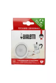Bialetti Uszczelka (3 szt.) + sitko do kawiarek aluminiowych 1tz