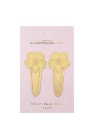 Designworks Ink Zakadki do ksiek metalowe Fleurs 2 szt.