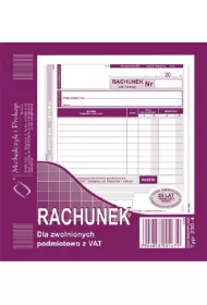 Michalczyk i Prokop Druk Rachunek/Zwolnienie z podatku VAT