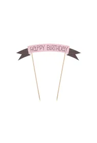 Topper Happy Birthday r�owy 19cm