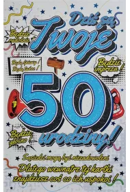 Yeku Karnet Urodzinowy z zawieszk� 50