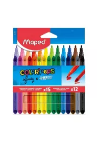 Maped Zestaw Infinity kredki 15szt + Flamastry Ocean 12szt.