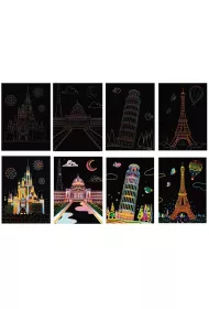 Twoje Hobby Cartoon Architecture. Magiczna zdrapka - wydrapywanka 21.0 x 29.8 cm